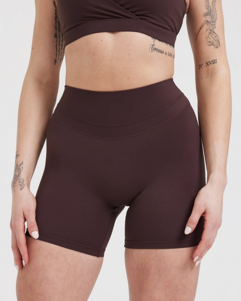 Oner Active Unified High Waisted Shorts Lilla Brune | 160-LBZGPQ