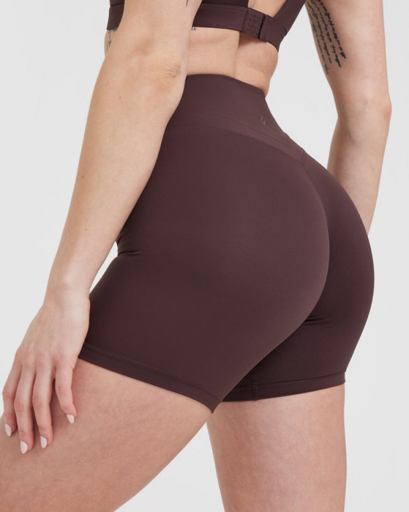 Oner Active Unified High Waisted Shorts Lilla Brune | 160-LBZGPQ