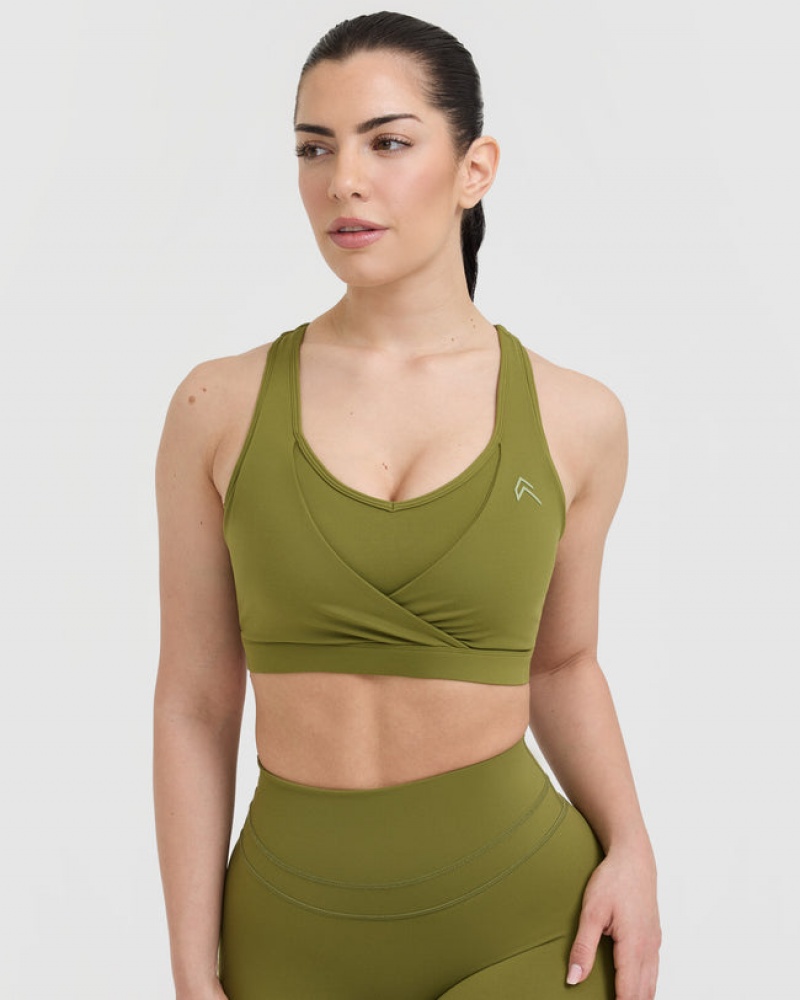 Oner Active Unified Layered Sports Bras Olivengrøn Grøn | 294-APJHQK