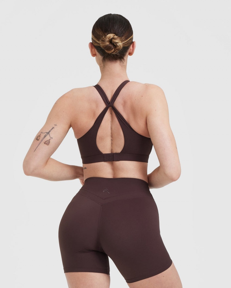 Oner Active Unified Layered Sports Bras Lilla Brune | 315-MERQOJ