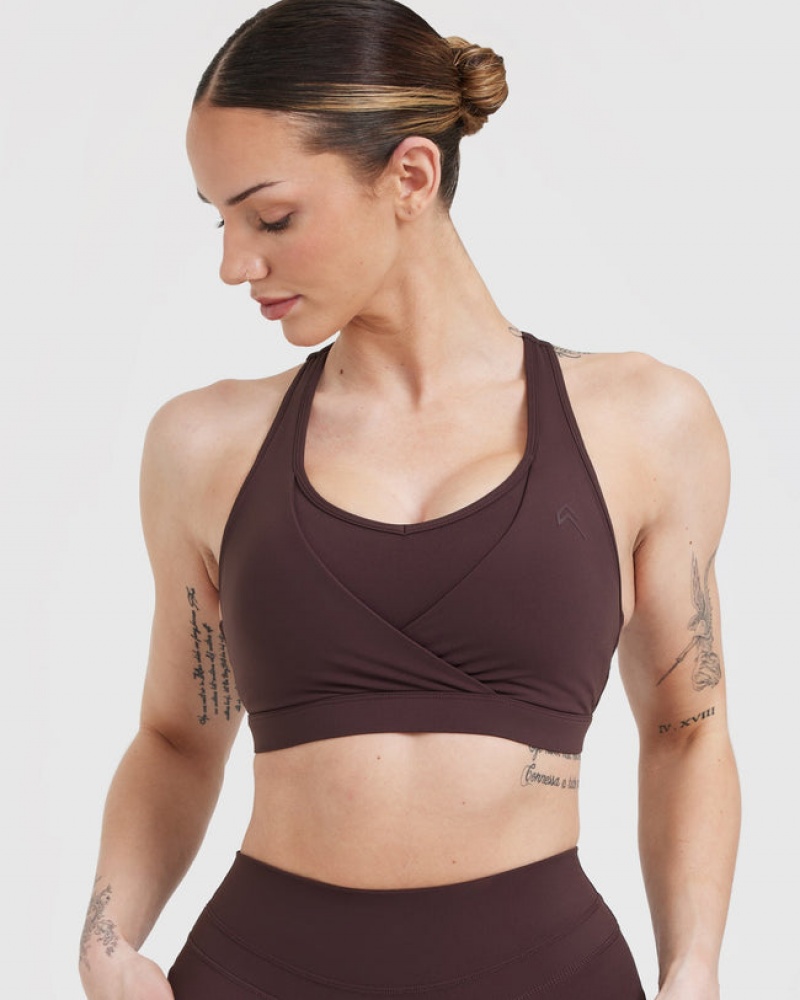 Oner Active Unified Layered Sports Bras Lilla Brune | 315-MERQOJ