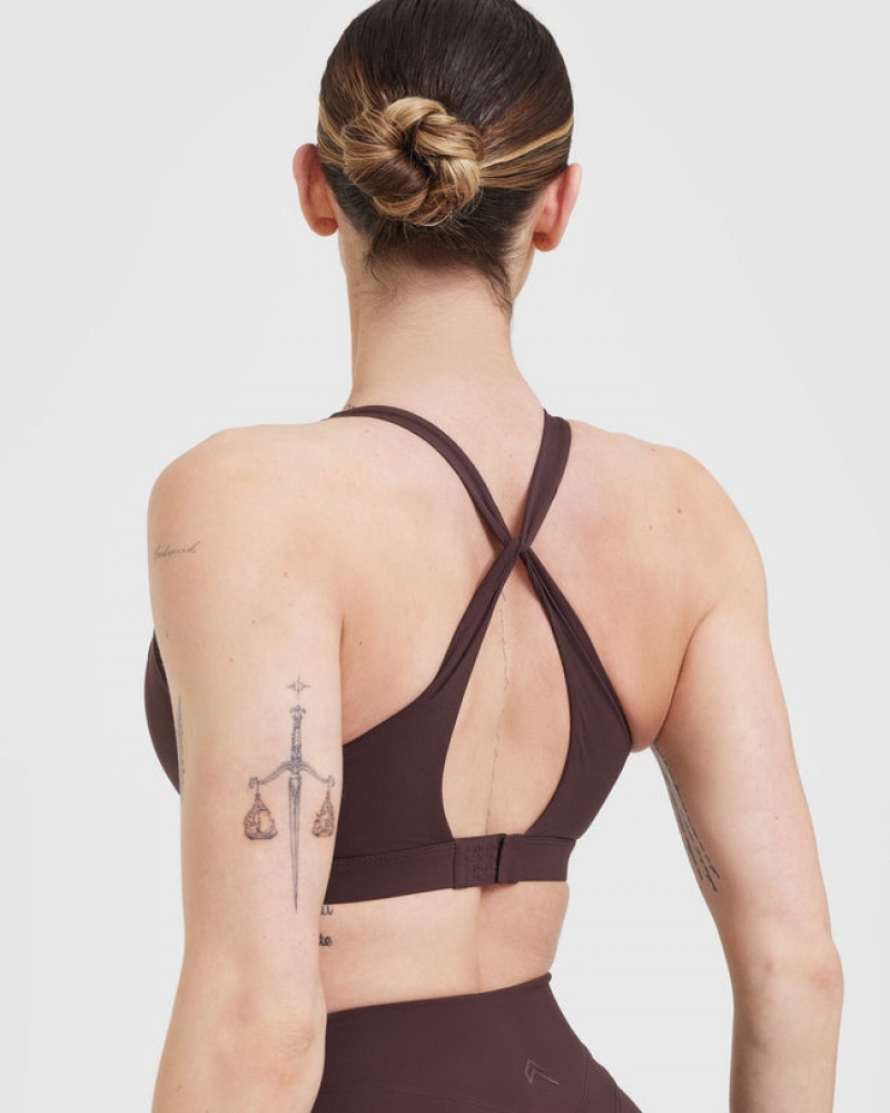 Oner Active Unified Layered Sports Bras Lilla Brune | 315-MERQOJ