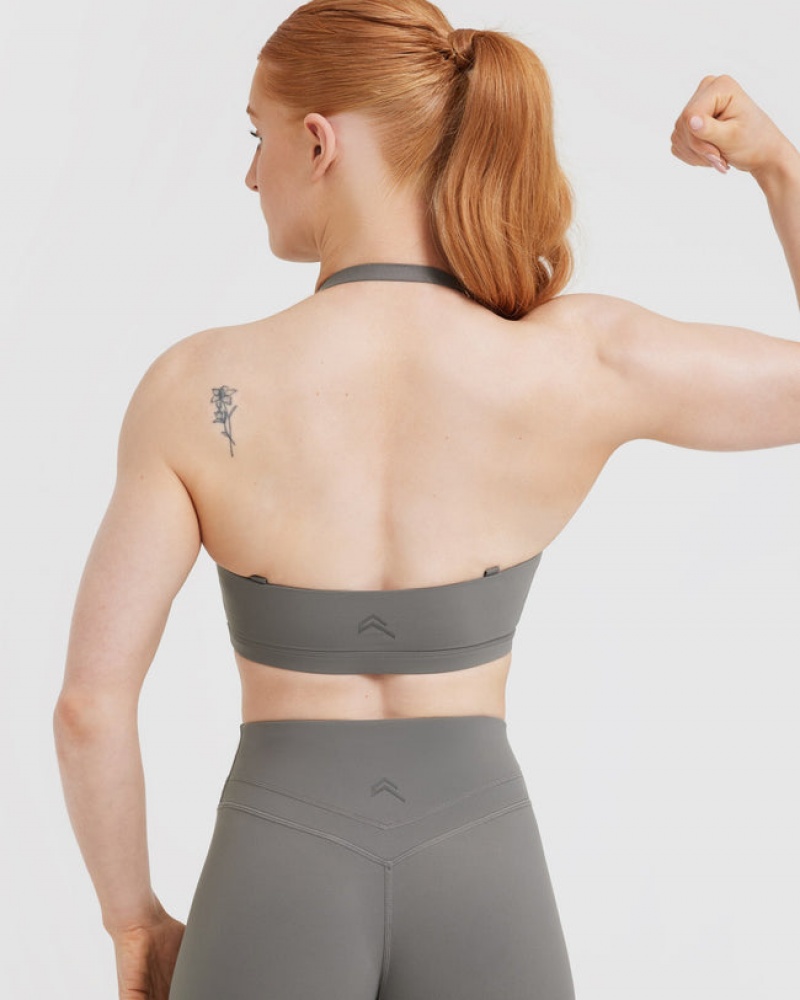 Oner Active Unified Twist Sports Bras Grå | 728-MCXWJK