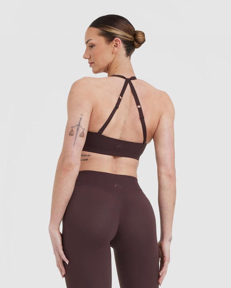 Oner Active Unified Twist Sports Bras Lilla Brune | 542-JBMGDQ