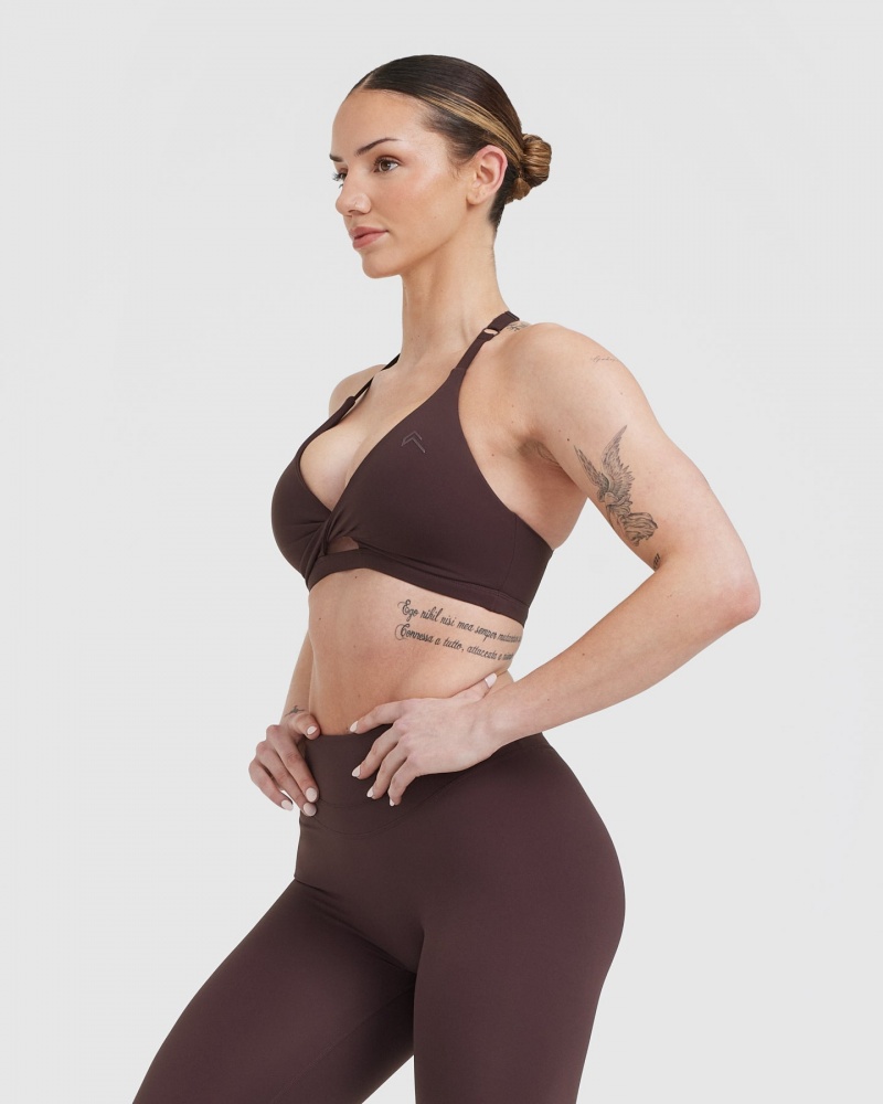 Oner Active Unified Twist Sports Bras Lilla Brune | 542-JBMGDQ